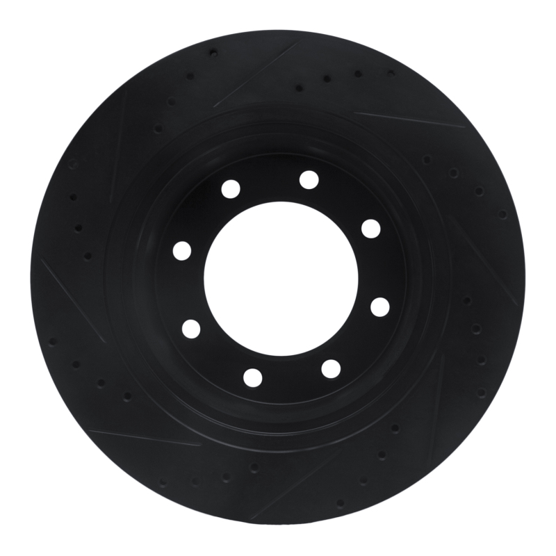 Nissan NV1500 Brake Rotor (1) - Front Right - R1 Concepts - Drilled & Slotted - Black - `12-`21